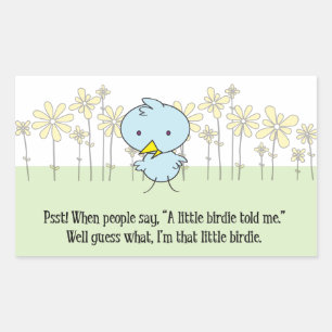 Een klein vogeltje vertelde me Stickers