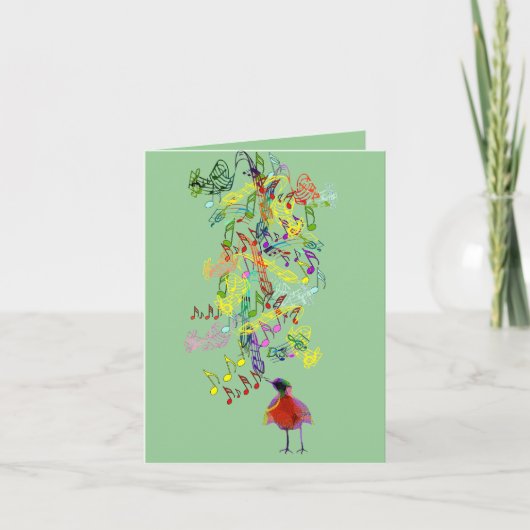 Een klein vogeltje zei dat ik je moest bedanken bedankkaart (Voorkant)