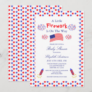 Een klein vuurwerk is onderweg Baby shower Kaart