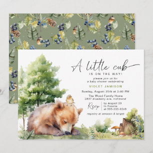 Een klein welpje   SCHATTIGEE WATERVERF BEER BABY  Kaart