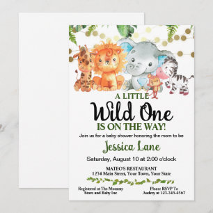 Een Klein Wild Eentje Baby Borrel Kaart