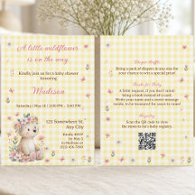 Een Klein Wilde Bloem Baby Shower Uitnodiging
