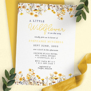 Een Klein Wilde Bloem Is Op Weg Boho Baby Shower Kaart
