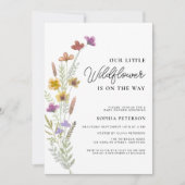 Een klein Wildflower Boho-Baby shower Kaart (Voorkant)