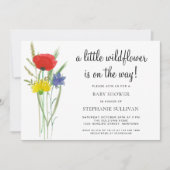 Een klein Wildflower Boho-Baby shower Kaart (Voorkant)