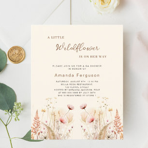 Een klein wildflower meisje boho budget Baby showe