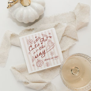 Een Klein Zoete Taart Herfst Baby Shower Pompoen Servet