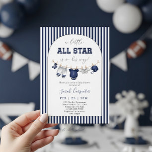 Een kleine All Star Voetbal Baby Shower Kaart