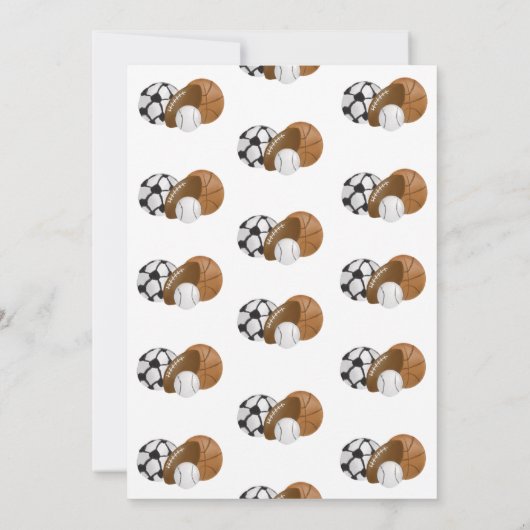 Een kleine atleet is onderweg de Uitnodiging van d (Achterkant)