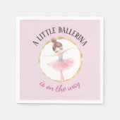 Een kleine ballerina is op weg naar het Baby showe Servet (Voorkant)