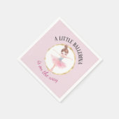 Een kleine ballerina is op weg naar het Baby showe Servet (Hoek)