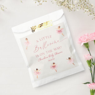 Een kleine ballerina roze ballet Baby shower Bedankzakje