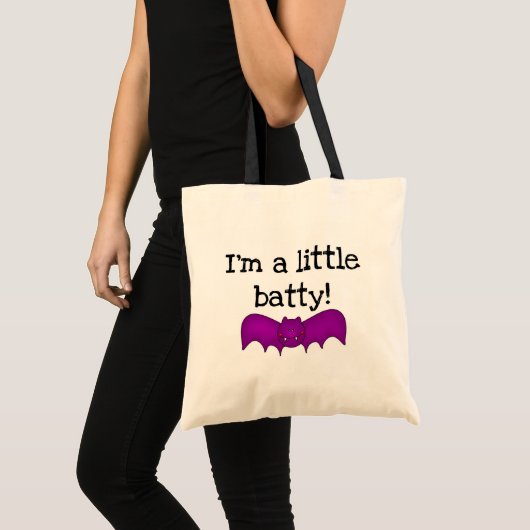Een kleine Batty Halloween T-shirts en cadeautjes Tote Bag (Voorkant (product))