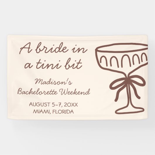 Een kleine beetje Coquette Espresso Martini Bachel Spandoek (Horizontaal)