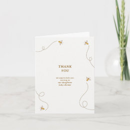 Een Kleine Bij Baby Shower Bedankt Notitiekaartje