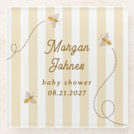 Een Kleine Bij Baby Shower Glazen Onderzetter