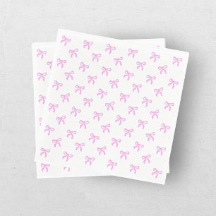 Een Kleine Blauwe Jean Baby Roze Coquette Strik Servet