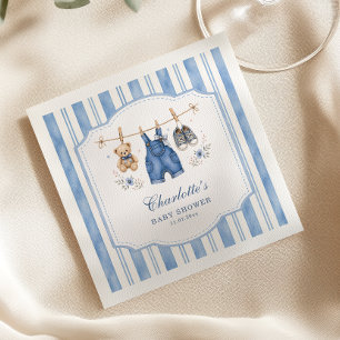Een Kleine Blauwe Spijkerbroek Baby Meisje Baby Sh Servet