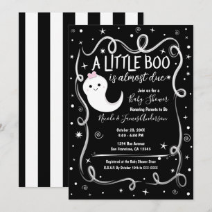 Een kleine boe heeft bijna een Halloween Baby show Kaart