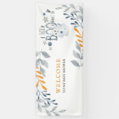 Een kleine boe is bijna welkom spandoek (Verticaal)