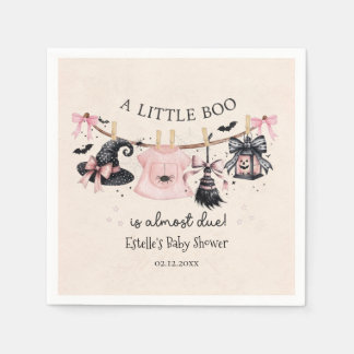 Een Kleine Boe Roze Halloween Feest Baby Shower Servet