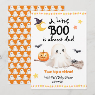 Een kleine Boo Baby shower Halloween uitnodiging