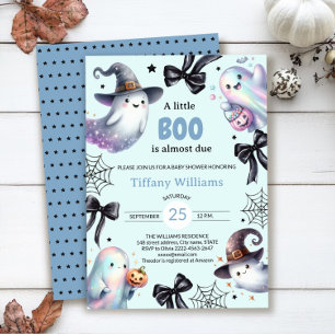 Een kleine Boo Baby shower uitnodiging   Schattige