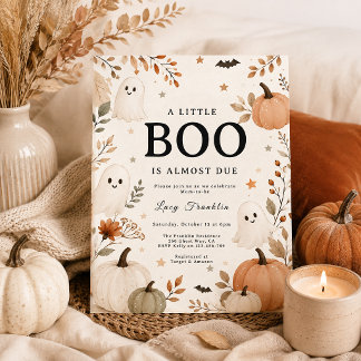 Een Kleine Boo Fall Halloween Baby Shower Kaart