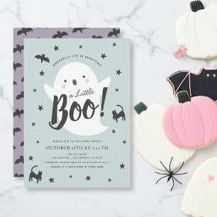 Een kleine boo geest Halloween Blue Boy Baby showe Kaart