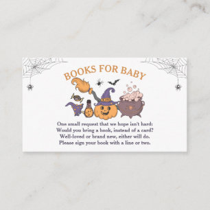 Een kleine Boo Halloween Baby shower Boeken voor B Informatiekaartje