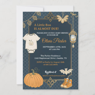 Een Kleine Boo Halloween Baby Shower - Herfst Baby Kaart