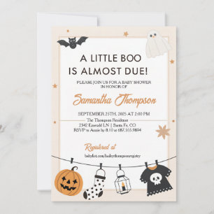 Een Kleine Boo Halloween Baby Shower Kaart