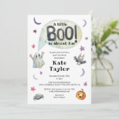 Een Kleine Boo Halloween Baby Shower Kaart (Staand voorkant)