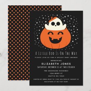 Een kleine Boo Halloween Baby shower uitnodiging