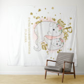 Een kleine Boo Halloween Girl Baby shower Wandkleed (In Situ (horizontaal))