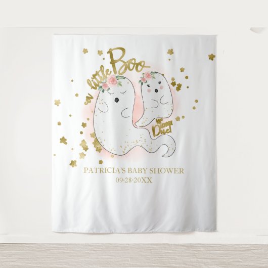 Een kleine Boo Halloween Girl Baby shower Wandkleed (Voorkant)