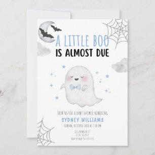 EEN KLEINE BOO KOMT ER AAN BABY SHOWER UITNODIGING