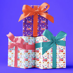 Een kleine boo spook, uil Halloween Baby shower Inpakpapier Vel