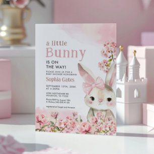 Een kleine Bunny is onderweg Baby shower Kaart