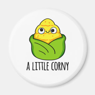 Een kleine Corny Funny Baby Corn Pun Magneet