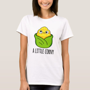 Een kleine Corny Funny Baby Corn Pun T-shirt