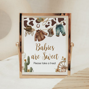 Een kleine cowboy Baby shower baby's zijn lief Poster