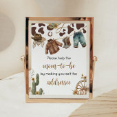 Een kleine Cowboy Baby shower Envelope Station Poster