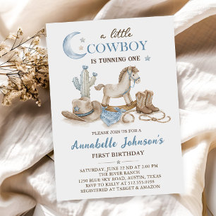 Een Kleine Cowboy Baby Shower Jongen Kaart