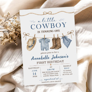 Een Kleine Cowboy Baby Shower Jongen Kaart