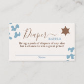 Een kleine Cowboy Baby shower Jongen Luier Raffle  Informatiekaartje (Voorkant)