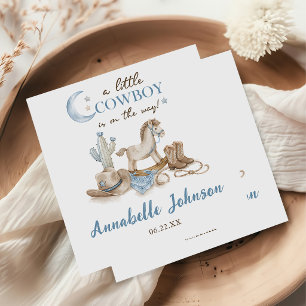 Een Kleine Cowboy Baby Shower Jongen Servet