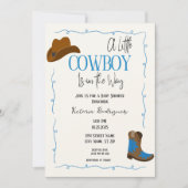 Een kleine cowboy Baby shower uitnodiging (Voorkant)
