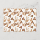 Een kleine Cowboy Brown Westerne Baby Book Request Informatiekaartje (Achterkant)