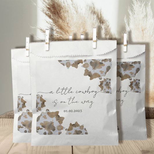 Een kleine cowboy is onderweg bedankzakje